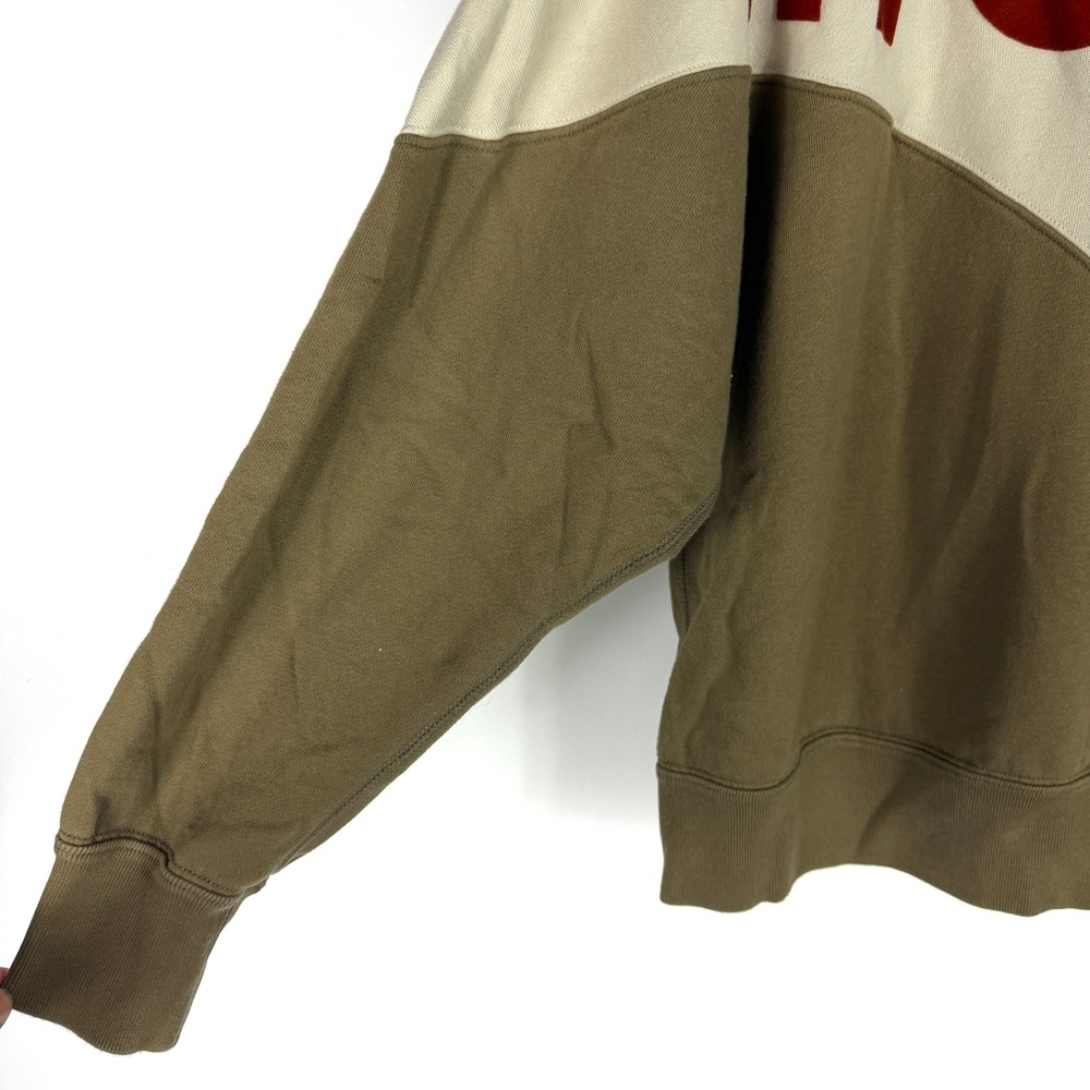 Isabel Marant Etoile Houston Sweatshirt Green Cream Logo Women Sz 44 FR / 12 US - Picture 6 of 10